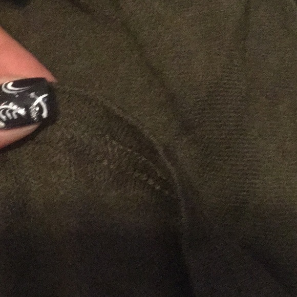 ❌DONATED❌Olive Green Babydoll V-neck Tie Detailed Soft Knit Top - Picture 7 of 10